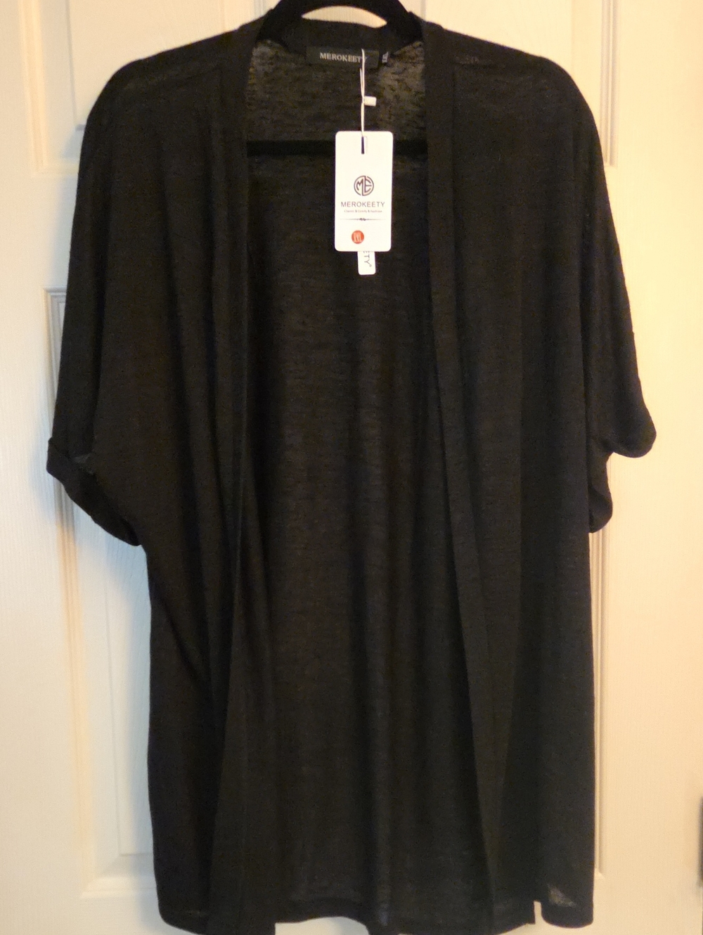 Navy Open-Front Women’s Sweater Cardigan